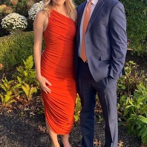 Norma Kamali Diana XS Rust Dress